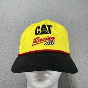 Vintage CAT Racing Hat Cap Snap Back Mens One Size NASCAR Racing Tomkin USA